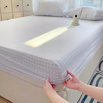 Простыня сплошного цвета, одинарная/большая/очень большая/простыня, кровать в общежитии, ультрамягкая юбка-кровать, простыня, цельная простыня (Без наволочки) 1.2*2.0m