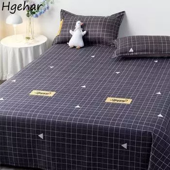 Простыня утолщенная одинарная зимняя стираная стильная простая хлопковая новая студенческая общежитие дышащая удобная простыня 90x210cm