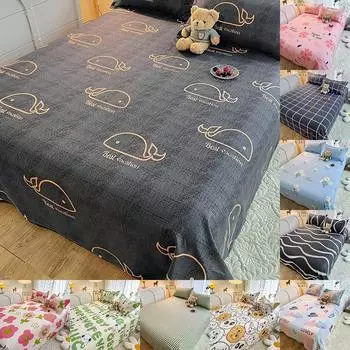 Простыня в цветочном стиле, приятное для кожи постельное белье, простая студенческая кровать, простыня на резинке, наматрасник, покрывало 120X210cm Only a sheet