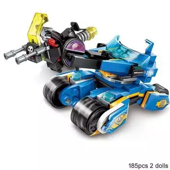 Просветите строительный блок эпохи высоких технологий Shining Chariot 2 фигурки 185 шт. обучающие кирпичи игрушка для мальчика подарок-без коробки