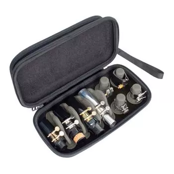 PROTEC Woodwind Instrument Mouthpiece Ligature Modular Pouch Holds 4 Mouthpieces A400 Black & чёрный