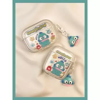 Protective Case Airpod3 Apple Pro Earphone Soft Case Second Generation Wireless Bluetooth Third Generation 1 Applicable Aipods2 Generation Airpodpro 4 AirPods 3 [Cartoon octopus clownfish + ornaments]]