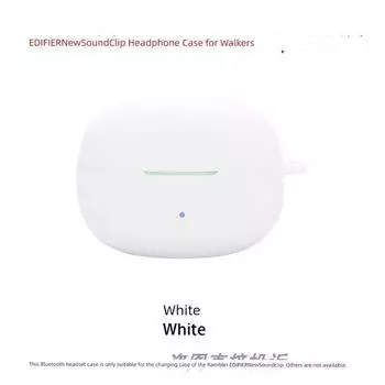 Protective Case Bluetooth Headset Protective Case Silicone Soft Cover Integrated Earphone Sleeves Earphone Case Charging Bin Cosmetics Bag Minimalist NewSound Clip White protective sleeve(Type 0 hook)