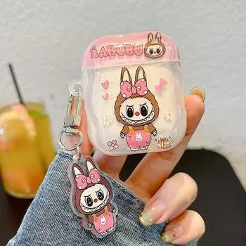 Protective Case Pro2 Earphone Case Second and Third Generation Noise Reduction Version Third Generation Fourth Generation Korean Series Cute Apple Airpods 3 [Cute labubu] Send pendant