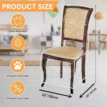 Protective Chair Transparent Cover With Waterproof And Stain Function Resistant