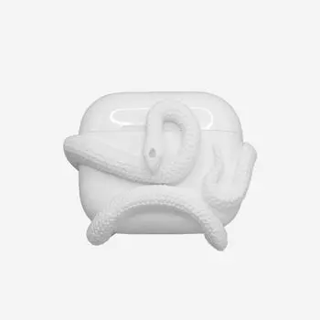 Protective Cover Generation One Or Two Snake Series Protective Case Accessories Original Creative Earphone Case Accessories Hard Case Earphone Sleeves Apple AirPods 3 White