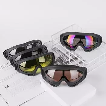 Protective Dustproof Moto Cycling Outdoor Sports Ski Goggles Winter Windproof Eyewear Glasses Lens Frame чёрный