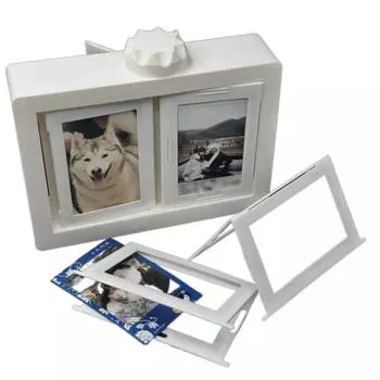 Protective Tabletop Photo Frame Transparent Photo Album 3D Rotating Photocard Holder Birthday Gift