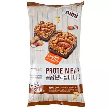 Протеиновый батончик Gomgom, мини-размер, 480 г, 1 шт., корейская незаменимая здоровая пища