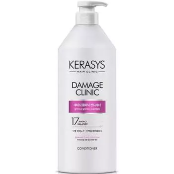 Протеиновый кондиционер Kerasys Damage Clinic, 980 мл, 1 корейский уход за волосами