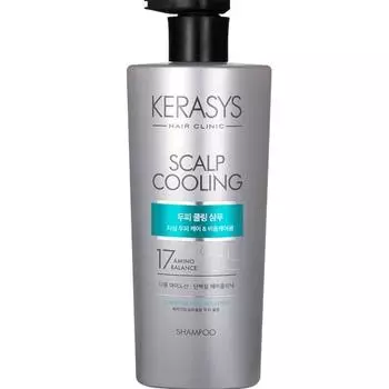 Протеиновый шампунь Kerasys Scalp Cooling Clinic, 600 мл, 1 корейский уход за волосами
