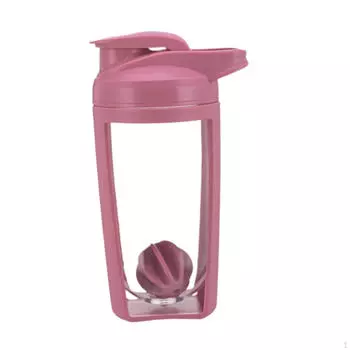 Протеиновый шейкер, бутылка, чашки, теплоизоляция, 650 мл, вода с шариком для смешивания для кофе розовый