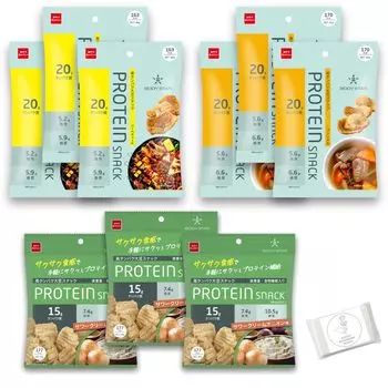 Протеиновый снэк Oyatsu Company 40 г x 3 пакетика каждый, набор из 9 пакетиков, набор из 3 видов, со вкусом барбекю, со вкусом консоме, со вкусом сметаны и лука, с высоким содержанием белка.