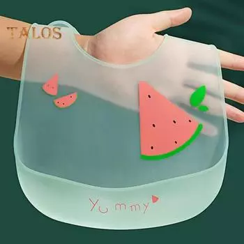 Протирка для детской слюны, высокая термостойкость, устойчивость к разрыву, мультяшные картинки, регулируемая пряжка, антидеформированный водонепроницаемый силикон, 3D желе, ультратонкий розы красного