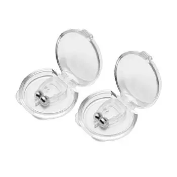 Против 1 шт. Силиконовая клипса для носа Магнитная от храпа Сон Тихий 2Pcs