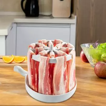 Противень для микроволновки с беконом, хрустящий бекон, экономитель жира с сеткой для духовки