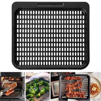 Противень для приготовления пищи, равномерный нагрев, квадратные фритюрницы из углеродистой стали, четкая тарелка, кухонные принадлежности чёрный
