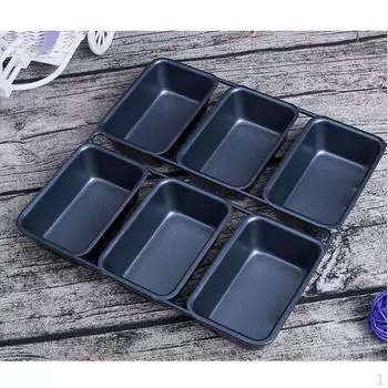 Противень для выпечки из углеродистой стали с 6 полостями, жестяная форма для выпечки