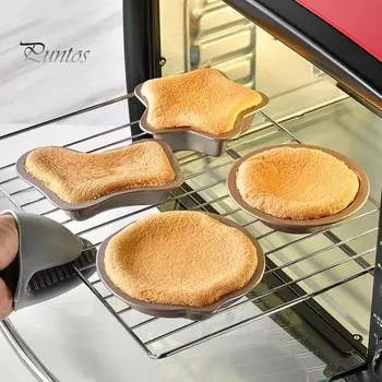 Противень для выпечки креативной формы, термостойкая пищевая категория, не содержит BPA, антипригарная форма для кексов, сделай сам, мультяшная форма для торта A