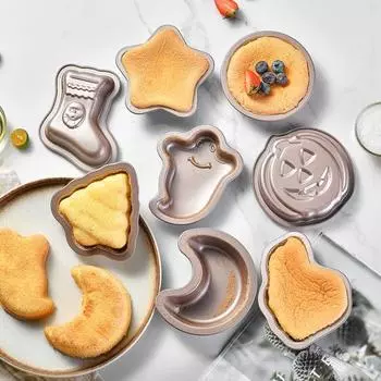 Противень для выпечки креативной формы, термостойкая пищевая категория, не содержит BPA, антипригарная форма для кексов, сделай сам, мультяшная форма для торта A