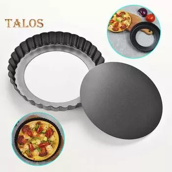 Противень для выпечки с антипригарным покрытием, многофункциональная износостойкая отличная круглая форма для тостов для торта, пиццы, кухонные принадлежности 22cm