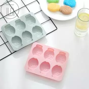 Противень для выпечки «сделай сам», 6 даже мультяшных милых форм для торта в форме рыбки, бытовые силиконовые инструменты для выпечки розовый