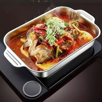 Противень для запекания рыбы, прямоугольный противень для запекания из нержавеющей стали, противни для гриля с антипригарным покрытием, аксессуары для духовки, кухонный инструмент для выпечки