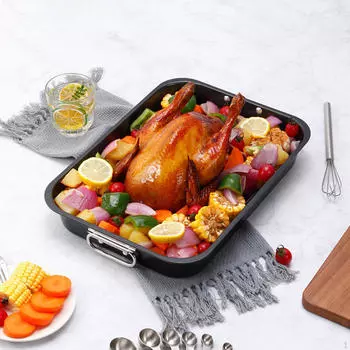 Противень для запекания с решеткой, противень для духовки, жаровня, форма для запекания индейки
