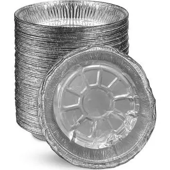 Противень из фольги для фритюрницы, бытовая круглая жестяная бумажная коробка, противень для выпечки, коробка из алюминиевой фольги, миска из фольги One Size
