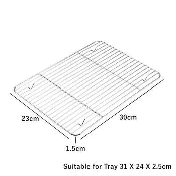 Противень из нержавеющей стали 304 с решеткой для охлаждения теста, антипригарная форма для торта, домашняя глубокая духовка, кухонные принадлежности для выпечки