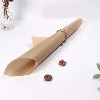 Противень Промасленная ткань Бумага для выпечки Ткань для выпечки Высокотемпературная бумага для выпечки с антипригарным покрытием 30*40 коричневый