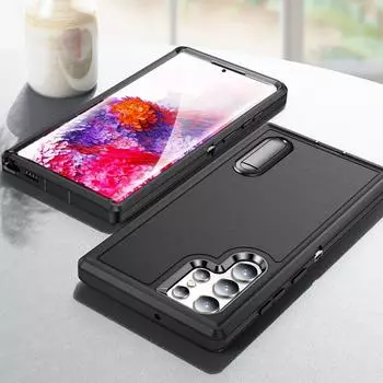 Противобликовый противоударный чехол-сумка для Samsung Galaxy S24 Ultra S23 Plus S22 S 23 24 22, аксессуары для мобильных телефонов, чехлы for Galaxy S24 чёрный