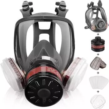 Противогазы для выживания в ядерной и химической среде - многоразовый полнолицевой респиратор с фильтром