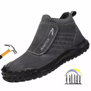 Противоискровая сварочная обувь для сварщиков, противоожоговая замшевая защитная обувь для работы, противоударная, противопрокольная рабочая обувь для мужчин 36