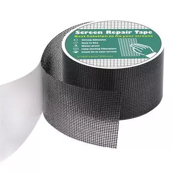 Противомоскитная сетка из стекловолокна, самоклеящаяся заплатка для ремонта, легко наносится, наклейка для ремонта сетки от насекомых для дома чёрный