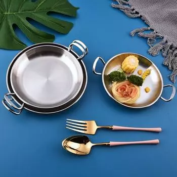 Противоожоговая посуда, принадлежности для домашней кухни, поднос для закусок в корейском стиле, сковорода, посуда, десертная тарелка