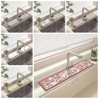 Противоплесневая накладка на слив, модная защитная накладка на столешницу, коврик для стола, коврик для смесителя для раковины, кухонный коврик M-style D