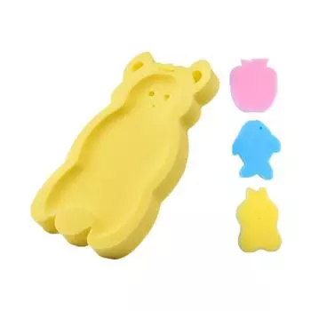 Противоскользящая безопасность Подушка для купания ребенка Новорожденный Душ Люлька Набор для ванны Подушка Поддержка для душа Коврик жёлтый