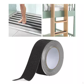 Противоскользящая черная липкая лента Grip Tape, прочная, нескользящая, для лестниц, ванн 5cmx500cm