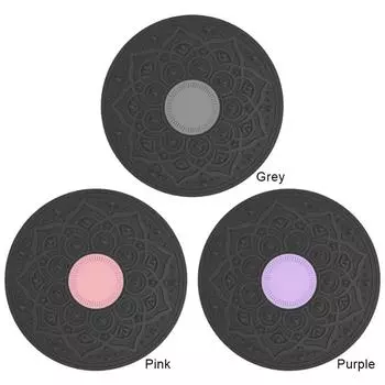 Противоскользящая доска для балансировки йоги, массаж стоп, пластиковая доска для тренировки баланса, тренажер для фитнеса чёрный/розовый