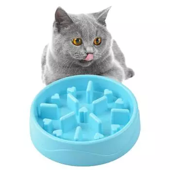 Противоскользящая и противоскользящая миска для медленной еды для собак и кошек