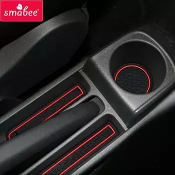 Противоскользящая накладка на чашку для слота ворот для Volkswagen Polo Polo GTI 2011 - 2019 2020 2024 Коврики для защиты от пыли Подстаканники для воды Нескользящие коврики Аксессуары