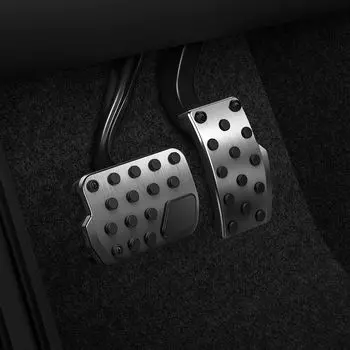 Противоскользящая накладка на педаль Spigen для Tesla Model 3 / Y Performance, алюминиевая накладка на педаль акселератора и тормоза TO200 ACP04510 (Серебряный)