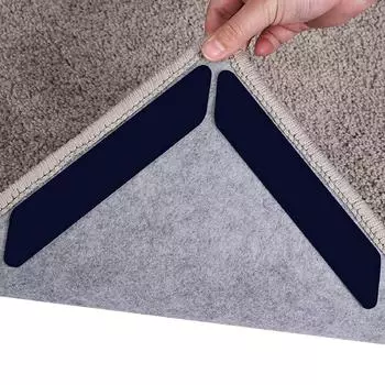 Противоскользящая наклейка на ковер, коврик для пола, фиксированная наклейка, улучшенный угловой ковер, 16 шт. чёрный
