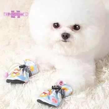 Противоскользящая обувь для домашних животных, защита лап, мягкая подкладка, дизайн на шнурке, удобный и негрязный XS легкие хаки