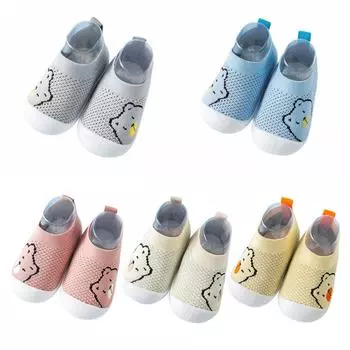Противоскользящая обувь для новорожденных девочек и мальчиков b Вязаные ботинки для первой ходьбы в кроватку 17