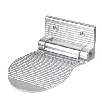 Противоскользящая подставка для ног, черная/серебристая подставка для ног для душа, педаль для чистки обуви, подставка для отдыха в ванной, аксессуары для ванной комнаты, алюминиевый сплав Silver