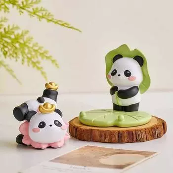 Противоскользящая подставка для телефона в виде панды, фигурка панды, подставка для смартфона, кронштейн для планшета из смолы, настольный кронштейн Style 3