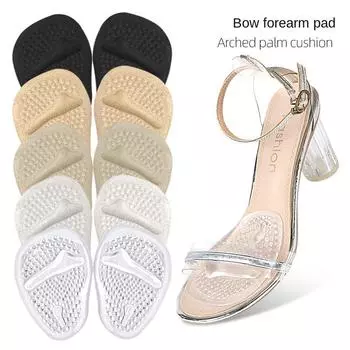 Противоскользящая подушечка для передней части ладони, стелька для высокого каблука, подушечка половинного размера, подушечка для передней половины ладони, подушечка для облегчения боли, поглощение пота и воздухопроницаемость One size fits all белый