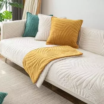 Противоскользящая подушка для дивана, хрустальная плюшевая подушка для сиденья для гостиной, спальни, четырехсезонный универсальный чехол для дивана 70*70